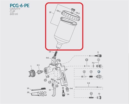 PCG-6-PE Gravity Cup 600ml